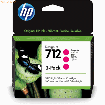 Hewlett Packard HP 712 3er-Pack Magenta DesignJet Druckerpatrone, 29 m Hewlett Packard HP 712 3er-Pack Magenta DesignJet Druckerpatrone, 29 m von Hewlett Packard