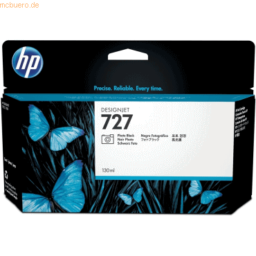 Hewlett Packard HP 727 Fotoschwarz DesignJet Tintenpatrone, 130 ml Hewlett Packard HP 727 Fotoschwarz DesignJet Tintenpatrone, 130 ml von Hewlett Packard