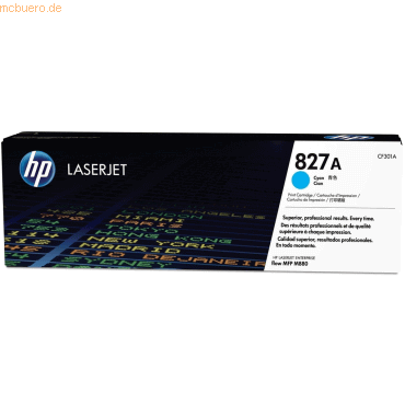 Hewlett Packard HP 827A Cyan Original LaserJet Tonerkartusche Hewlett Packard HP 827A Cyan Original LaserJet Tonerkartusche von Hewlett Packard