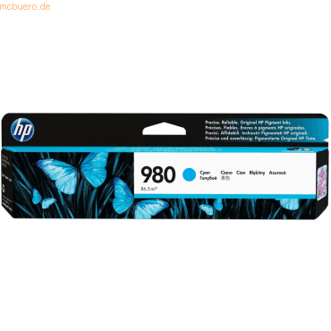 Hewlett Packard HP 980 Cyan Original Druckerpatrone Hewlett Packard HP 980 Cyan Original Druckerpatrone von Hewlett Packard