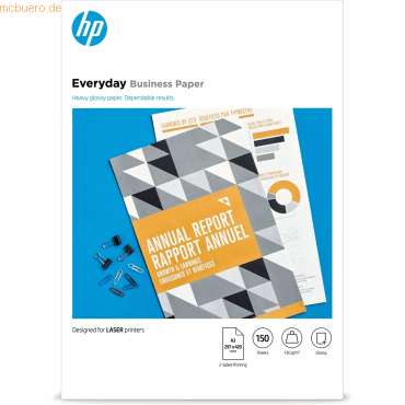 Hewlett Packard HP Everyday Business Laser-Papier - A3, glänzend, 120 Hewlett Packard HP Everyday Business Laser-Papier - A3, glänzend, 120 von Hewlett Packard