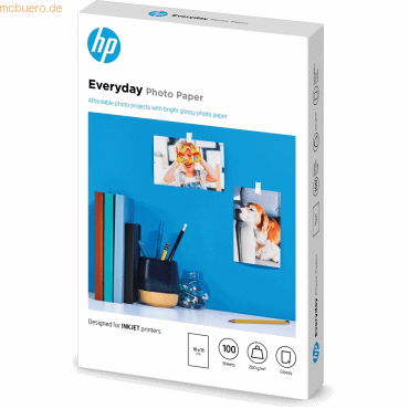 Hewlett Packard HP Everyday-Fotopapier, glänzend - 100 Blatt/10 x 15 c Hewlett Packard HP Everyday-Fotopapier, glänzend - 100 Blatt/10 x 15 c von Hewlett Packard