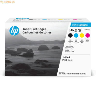 Hewlett Packard HP Samsung CLT-P504C 4er-Pack Schw./Cyan/Magenta/Gelb Hewlett Packard HP Samsung CLT-P504C 4er-Pack Schw./Cyan/Magenta/Gelb von Hewlett Packard