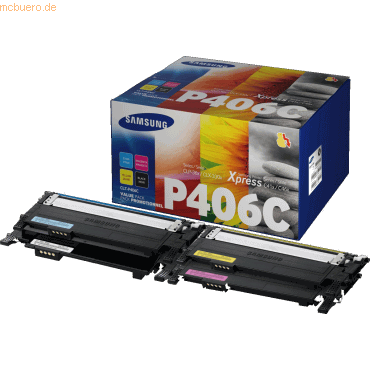 Hewlett Packard HP Samsung Toner Rainbow Kit CLT-P406C (BK/C/M/Y) 1500 von Hewlett Packard