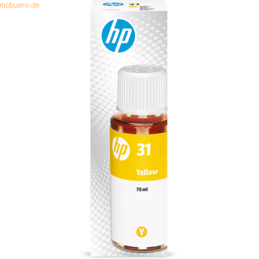 Hewlett Packard HP Tintenflasche Nr. 31 1VU28AE Gelb (70 ml, ca. 8.000 von Hewlett Packard
