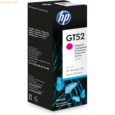 Hewlett Packard HP Tintenflasche Nr. GT52 M0H55AE Magenta (3ml ca. 190 Hewlett Packard HP Tintenflasche Nr. GT52 M0H55AE Magenta (3ml ca. 190 von Hewlett Packard