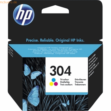 Hewlett Packard HP Tintenpatrone Nr. 304 Multipack (C/M/Y) (ca. 100 Se von Hewlett Packard