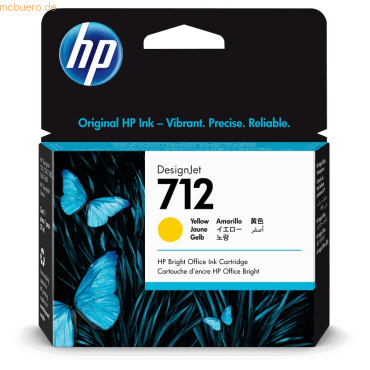 Hewlett Packard HP Tintenpatrone Nr. 712 Gelb (29ml) von Hewlett Packard
