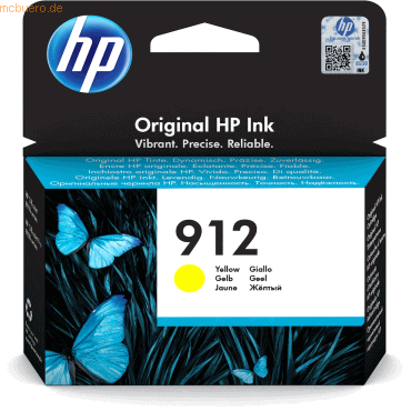 Hewlett Packard HP Tintenpatrone Nr. 912 3YL79AE Gelb (ca. 315 Seiten) von Hewlett Packard