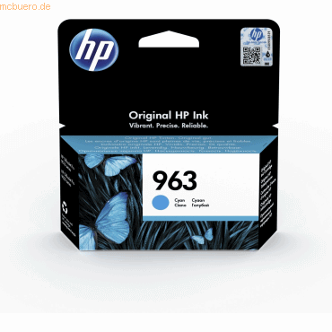 Hewlett Packard HP Tintenpatrone Nr. 963 3JA23AE Cyan (ca. 700 Seiten) von Hewlett Packard