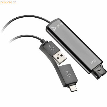 Hewlett Packard Poly DA75 Wideband QD auf USB-Adapter (USB-A & USB-C) von Hewlett Packard