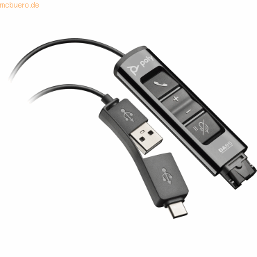Hewlett Packard Poly DA85 Wideband QD auf USB-Adapter (USB-A & USB-C) von Hewlett Packard