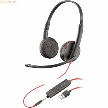 Hewlett Packard Poly Ersatz Headset Blackwire C3225 binaural 3,5 mm von Hewlett Packard