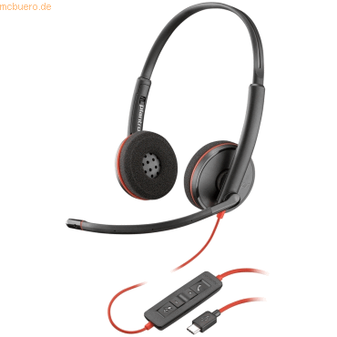 Hewlett Packard Poly Headset Blackwire C3220 Stereo USB-C/A (bulk schw von Hewlett Packard