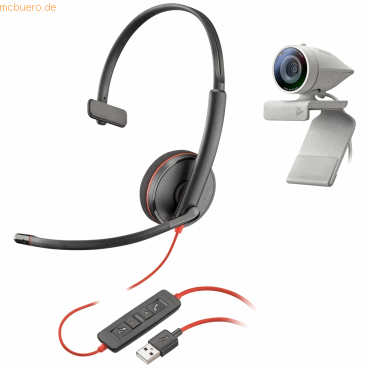 Hewlett Packard Poly Studio P5 USB HD Webcam Bundle mit Blackwire C321 von Hewlett Packard