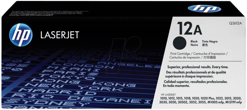 TONER Q2612A - HP-Toner, schwarz, 12A, original von Hewlett Packard