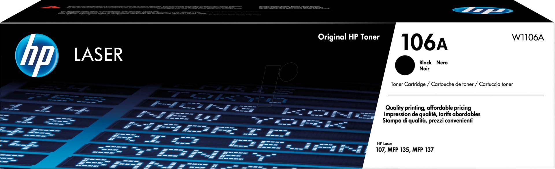 TONER W1106 - HP-Toner, schwarz, 106A, original von Hewlett Packard