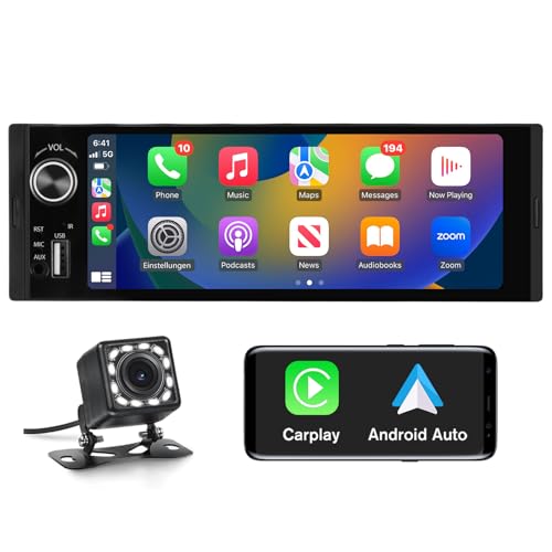 Hexinex 1 Din Carplay Android Auto Radio mit 6.36 Zoll IPS Touschcreen mit USB Anschluss mit Lenkradsteuerung Rückfahrkamera externes Mikrofon RDS Hexinex 1 Din Carplay Android Auto Radio mit 6.36 Zoll IPS Touschcreen mit USB Anschluss mit Lenkradsteuerung Rückfahrkamera externes Mikrofon RDS von Hexinex