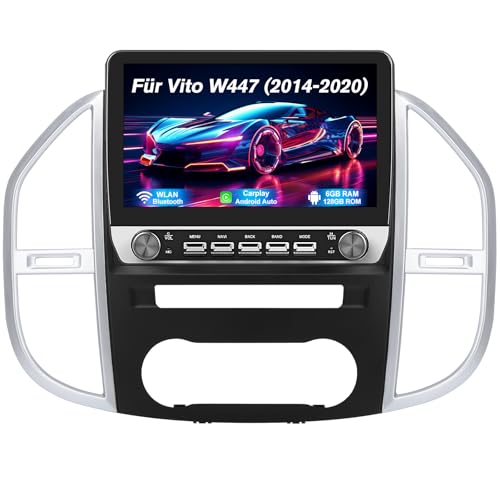 Hexinex Autoradio für Mercedes Benz Vito W447 2014-2020, 6+128GB, Android 13, 10.1 Zoll Touchscreen, unterstützt CarPlay und Android Auto von Hexinex