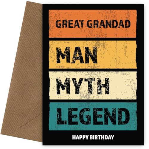 Lustige Geburtstagskarte für den Urgroßvater – Mythos Legende – Happy Birthday Karte für Männer jeden Alters von 18–100 Jahren, Happy Bday, Urgroßvater Lustige Geburtstagskarte für den Urgroßvater – Mythos Legende – Happy Birthday Karte für Männer jeden Alters von 18–100 Jahren, Happy Bday, Urgroßvater von Hey Chimp