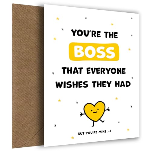 Süße Boss-Geburtstagskarte – "You're the Boss Everyone Wishes they Had" – Happy Birthday Boss Card that's a Heartfelt, Special Keepsake (But You're Mine) von Hey Chimp