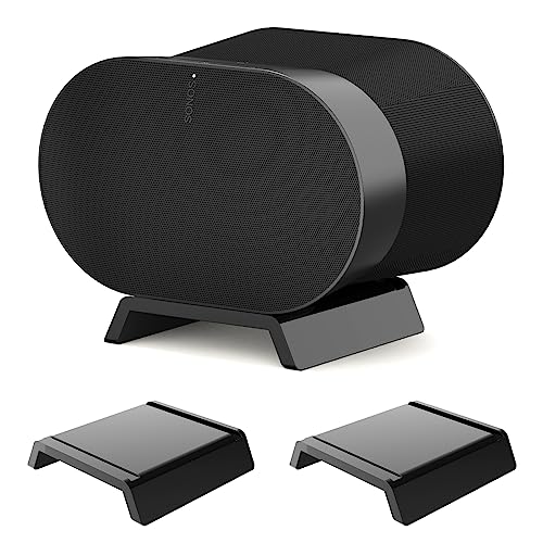 HeyMoonTong Acryl-Tischständer für Sonos ERA 300 kabellose Lautsprecher – Desktop-dekorative Halterung, Montagezubehör für Sonos ERA 300 (Schwarz, 2er-Pack) von HeyMoonTong