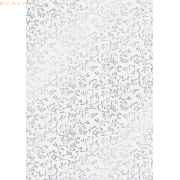 25 x Heyda Transparent-Papier A4 115g/qm Roma silber von Heyda