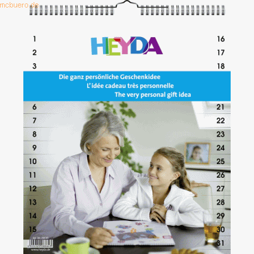 5 x Heyda Kreativkalender Deckblatt Motiv Enkel 29,7x35 weiß von Heyda