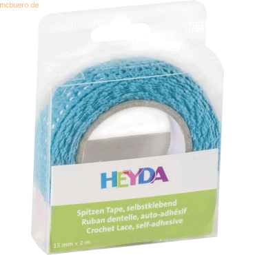 6 x Heyda Spitzentape 15mmx2m Baumwolle blau 6 x Heyda Spitzentape 15mmx2m Baumwolle blau von Heyda