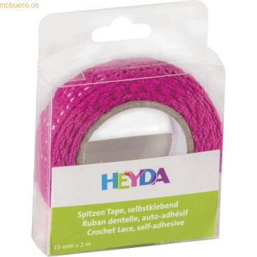 6 x Heyda Spitzentape 15mmx2m Baumwolle pink 6 x Heyda Spitzentape 15mmx2m Baumwolle pink von Heyda