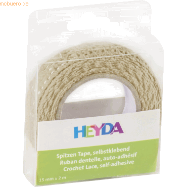 6 x Heyda Spitzentape 15mmx2m Baumwolle vanille 6 x Heyda Spitzentape 15mmx2m Baumwolle vanille von Heyda