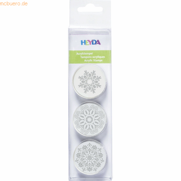6 x Heyda Stempel Acryl VE=3 Stück Kristalle 2 von Heyda