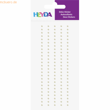 6 x Heyda Sticker-Etikett Acrylsteinen rund klein rund perlmutt 125 St von Heyda