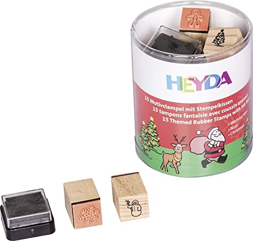 6X Heyda Stempelset Weihnachten 15er von Heyda