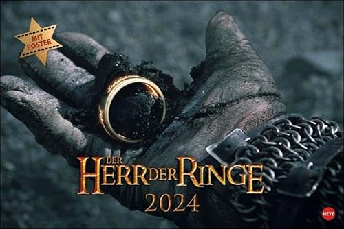 Der Herr der Ringe XL Kalender 2024. Wandkalender mit fesselnden Filmszenen aus der erfolgreichsten Filmtrilogie. Broschürenkalender 2024 mit Poster zum Heraustrennen. von Heye