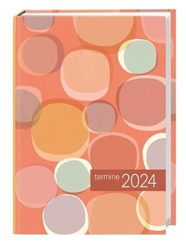 times&more Kalenderbuch 2024. Bunter Terminkalender mit flexiblem Umschlag. Handlicher Wochenplaner mit Punkten. Taschenkalender 2024 zum Planen von Terminen. von Heye