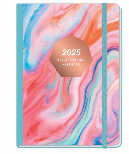 Nature Bullet Journal A5 2025: Taschenkalender. Organisation im stressigen Alltag mit dem praktischen Kalender im Buchformat. Diary A5 in schönem ... und Gummiband. (Bullet Journal Kalender Heye) von Heye