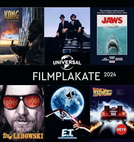 Universal Filmplakate Postkartenkalender 2024. Der kleine Kalender zum Aufstellen oder Aufhängen für alle Cineasten! Monats-Tischkalender zum ... 16 x 17 cm - tolles Geschenk für Filmfans! von Heye