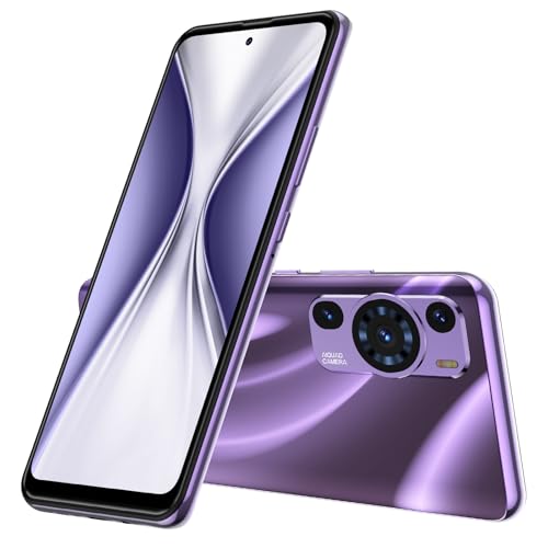 HeyxFome H2 2024 Neu Smartphone Ohne Vertrag Octa-Core 2GB+16GB Android Handy Ohne Vertrag Günstig Neu 16MP+5MP 6,5 Zoll HD+ Smartphones 4000mAh 4G Dual Simlockfreie Handys Face Unlock DE (Lila) von HeyxFome