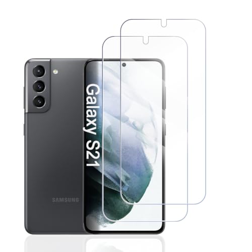Hhfcryst Panzer Schutz Glas für Samsung Galaxy S21 5G, 2 Stücke Schutzfolie Panzerfolie, 9H Härte Panzer Folie, HD Klar, Anti- Kratzer, Bläschenfrei Folie,langlebig von Hhfcryst