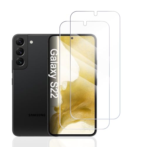 Hhfcryst Panzer Schutz Glas für Samsung Galaxy S22 5G, 2 Stücke Schutzfolie Panzerfolie, 9H Härte Panzer Folie, HD Klar, Anti- Kratzer, Bläschenfrei Folie,langlebig von Hhfcryst