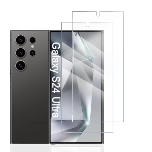 Hhfcryst Panzer Schutz Glas für Samsung Galaxy S24 Ultra, 2 Stücke Schutzfolie Panzerfolie, 9H Härte Panzer Folie, HD Klar, Anti- Kratzer, Bläschenfrei Folie,langlebig von Hhfcryst