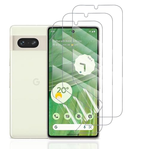 Hhfcryst Hydrogel Folie für Google Pixel 7, 3 Stück TPU Schutzfoli Weiche HD Klar Displayschutzfolie Kratzfest Keine Blasen (Nicht Gehärtetes Glas) von Hhfcryst