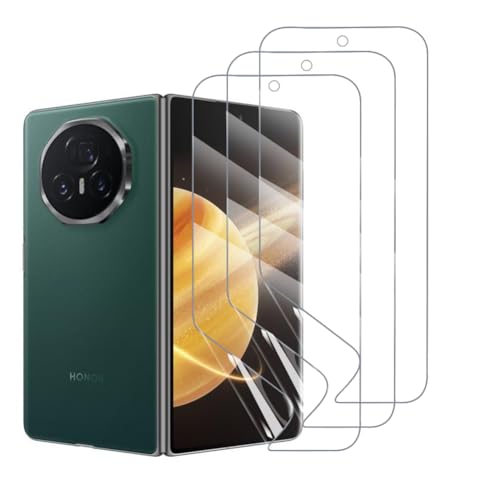 Hhfcryst Hydrogel Folie für Honor Magic V3, 3 Stück TPU Schutzfoli Weiche HD Klar Displayschutzfolie Kratzfest Keine Blasen (Nicht Gehärtetes Glas) von Hhfcryst