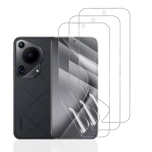 Hhfcryst Hydrogel Folie für Huawei Pura 70 Ultra, 3 Stück TPU Schutzfoli Weiche HD Klar Displayschutzfolie Kratzfest Keine Blasen (Nicht Gehärtetes Glas) von Hhfcryst