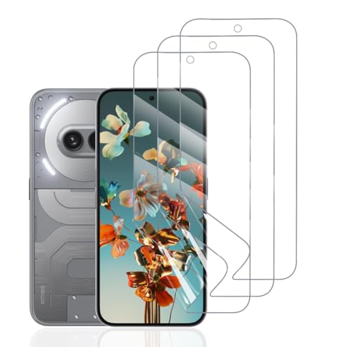 Hhfcryst Hydrogel Folie für Nothing Phone (2a) Plus, 3 Stück TPU Displayschutzfolie HD Transparent Weich Schutzfolie (Nicht Gehärtetes Glas) von Hhfcryst