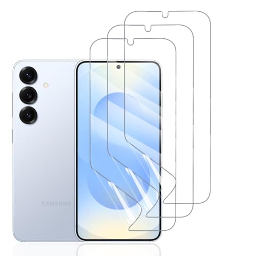 Hhfcryst Hydrogel Folie für Samsung Galaxy S25, 3 Stück TPU Displayschutzfolie HD Transparent Weich Schutzfolie (Nicht Gehärtetes Glas) von Hhfcryst
