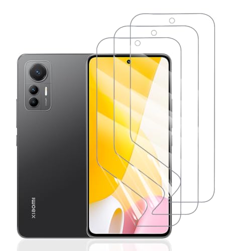 Hhfcryst Hydrogel Folie für Xiaomi 12 Lite, 3 Stück TPU Displayschutzfolie HD Transparent Weich Schutzfolie (Nicht Gehärtetes Glas) von Hhfcryst