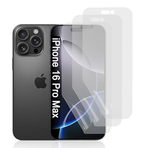 Hhfcryst Hydrogel Matt Displayschutzfolie für iPhone 16 Pro Max, 3 Stück Anti-Kratzer Entspiegelte TPU Schutzfolie, Anti-Fingerabdruck Hochempfindliche Hydrogel Folie Hhfcryst Hydrogel Matt Displayschutzfolie für iPhone 16 Pro Max, 3 Stück Anti-Kratzer Entspiegelte TPU Schutzfolie, Anti-Fingerabdruck Hochempfindliche Hydrogel Folie von Hhfcryst