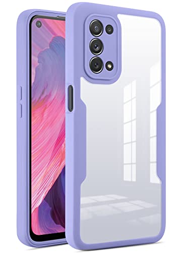 Hi-Case 360 Grad Hülle für Oppo A74 5G/A54 5G Crystal Anti-Gelb Case, Ganzkörper Stoßfeste Handyhülle mit eingebauter Displayschutzfolie, Silikon Bumper Schutzhülle, Lila von Hi-Case